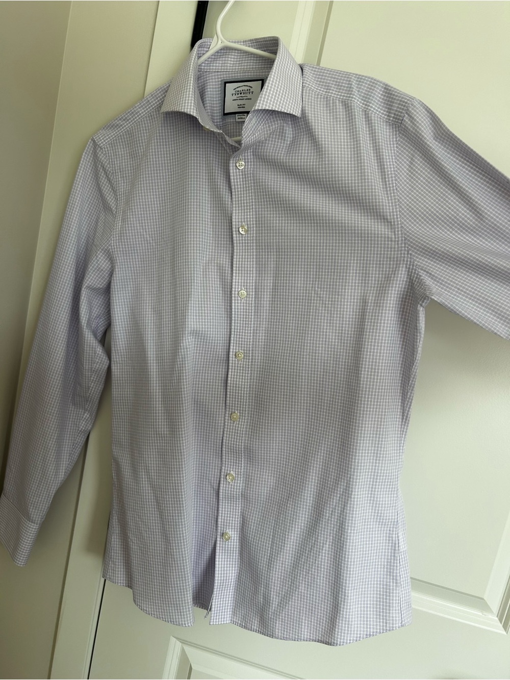 Charles Tyrwhitt Men's Lilac Check Dress Shirt